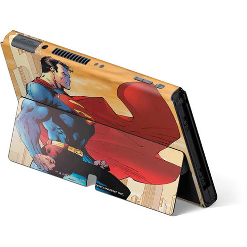 DC Comics Superman For Tomorrow Cover Art by Jim Lee Nintendo Switch OLED (2021) Skin